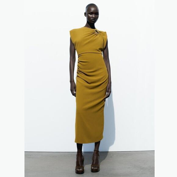 ZARA Sleeveless Midi Dress NWT - Picture 13 of 16